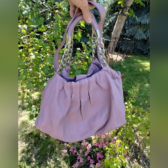 MICHAEL Michael Kors ERIN lilac leather shoulder handbag - Picture 5 of 17